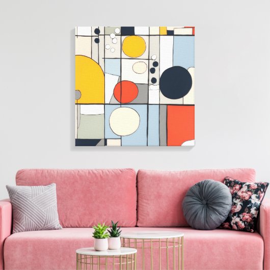 "Mondriaan-stijl canvas art 2" (Insitu (Woonkamer))