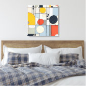 "Mondriaan-stijl canvas art 2" Afdruk (Insitu (Slaapkamer))