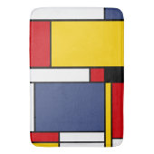 Mondriaan Stijl Modern Abstract Kunstontwerp Badmat (Voorkant Verticaal)