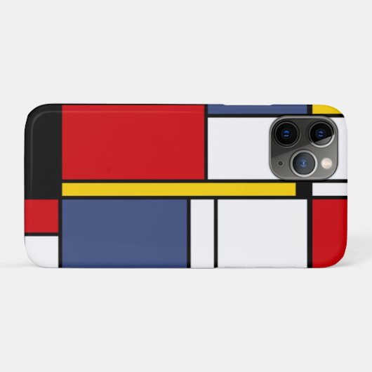 Mondriaan Stijl Modern Abstract Kunstontwerp Case-Mate iPhone Case (Achterkant (horizontaal))
