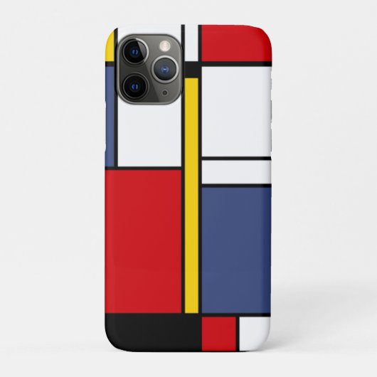 Mondriaan Stijl Modern Abstract Kunstontwerp Case-Mate iPhone Case (Achterkant)