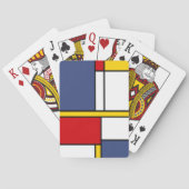 Mondriaan Stijl Modern Abstract Kunstontwerp Pokerkaarten (Achterkant)