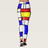 Mondriaan Stijlnieuwe Kunst Leggings (Achterkant)