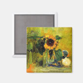 Mondriaan - Stilleven met zonnebloem, Magneet (Voorkant / Achterkant)