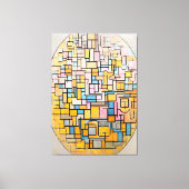 MONDRIAAN - TABLEAU III COMPOSITIE IN OVAAL - 1914 CANVAS AFDRUK (Voorkant)