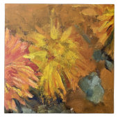 Mondriaan - Three Chrysanthemums Tegeltje (Voorkant)