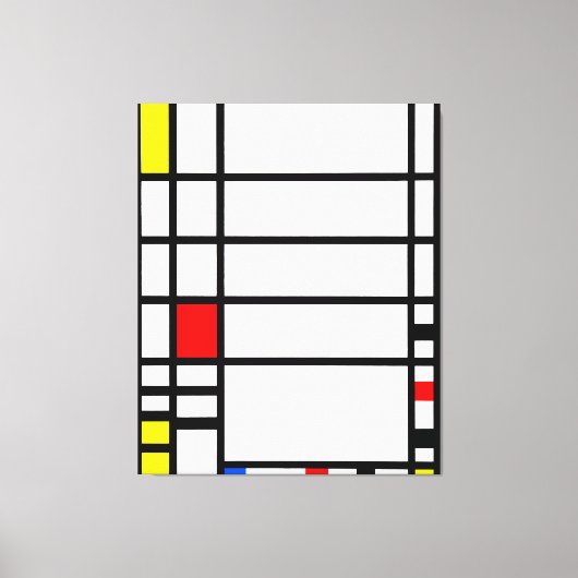 MONDRIAAN - TRAFALGAR PLEIN - 1939-1943 - De Stijl Canvas Afdruk (Voorkant)