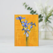 Mondriaan - Vase van Irises op tafel Briefkaart (Staand voorkant)