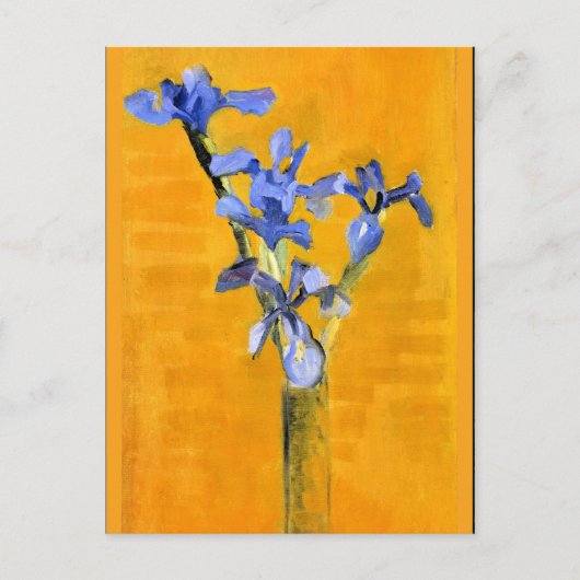 Mondriaan - Vase van Irises op tafel Briefkaart (Voorkant)