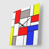 Mondriaan Vierkante Klok (Hoek)