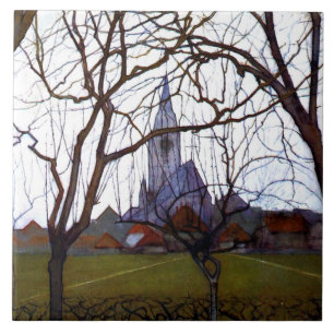 Mondriaan - Village Church Tegeltje