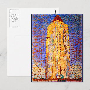 Mondriaan, vuurtoren in Westkapelle Briefkaart
