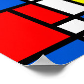 Mondriaan Yellow Red Blue Poster (Hoek)