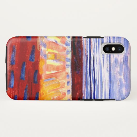 Mondriaan - Zee na zonsondergang, kleurrijk schild Case-Mate iPhone Case (Achterkant (horizontaal))