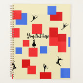 Mondriaan's dansende kubussen Blue Red Light Backg Planner (Voorkant)