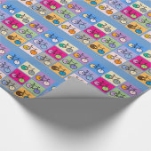 Mondriaans rasterrooster voor kunstfietsen cadeaupapier (Hoek)