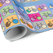 Mondriaans rasterrooster voor kunstfietsen cadeaupapier (Rol Hoek)