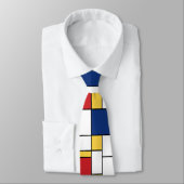 Mondriaanse Abstracte kunstminimalistische basiskl Stropdas (Gebonden)