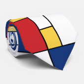 Mondriaanse Abstracte kunstminimalistische basiskl Stropdas (Opgerold)