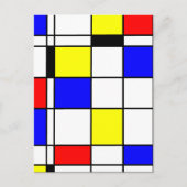 Mondriaanse kunststijl briefkaart (Voorkant)