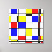 Mondriaanse kunststijl canvas afdruk (Voorkant)