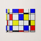 Mondriaanse kunststijl legpuzzel (Horizontaal)