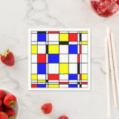 Mondriaanse kunststijl servet (Insitu)