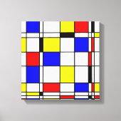 Mondriaanse minimalist De Stijl Modern art Canvas Afdruk (Voorkant)