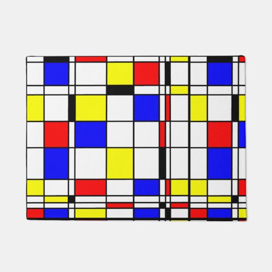 Mondriaanse minimalist De Stijl Modern art Deurmat (Voorkant)