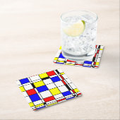 Mondriaanse minimalist De Stijl Modern art Kartonnen Onderzetters (Insitu)