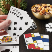 Mondriaanse minimalistische Abstracte kunstkleuren Pokerkaarten (Insitu)