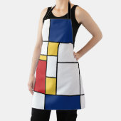 Mondriaanse minimalistische Abstracte kunstkleuren Schort (Insitu)