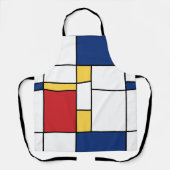 Mondriaanse minimalistische Abstracte kunstkleuren Schort (Voorkant)
