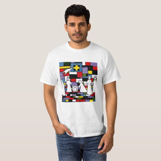 Mondriaanse nationaliteit - De Stijl - neoplastici T-shirt (Voorkant volledig)