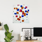 Mondriaanse samenstelling in kleur A Poster (Thuiskantoor)