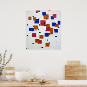 Mondriaanse samenstelling in kleur A Poster (Keuken)