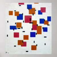 Mondriaanse samenstelling in kleur A