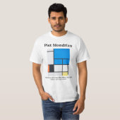Mondriaanse samenstelling met groot blauw vliegtui t-shirt (Voorkant volledig)