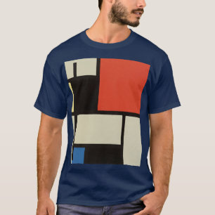 Mondriaanse samenstelling Modern Abstracte marine T-shirt