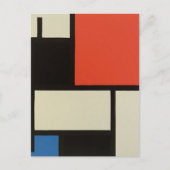 Mondriaanse samenstelling Moderne Abstracte schild Briefkaart (Voorkant)