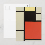 Mondriaanse samenstelling Moderne Abstracte schild Briefkaart (Voorkant / Achterkant)