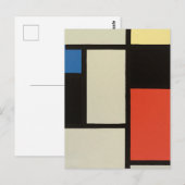 Mondriaanse samenstelling Moderne Abstracte schild Briefkaart (Voorkant / Achterkant)