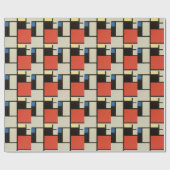 Mondriaanse samenstelling Moderne Abstracte schild Cadeaupapier (Vlak)