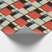 Mondriaanse samenstelling Moderne Abstracte schild Cadeaupapier (Hoek)