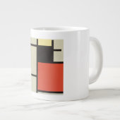 Mondriaanse samenstelling Moderne Abstracte schild Grote Koffiekop (Voorkant rechts)