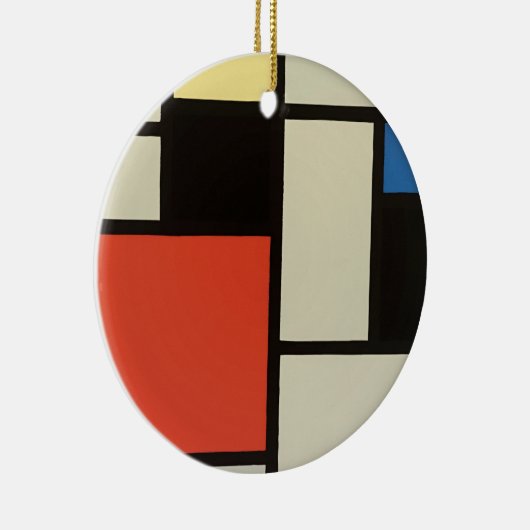 Mondriaanse samenstelling Moderne Abstracte schild Keramisch Ornament (Rechts)