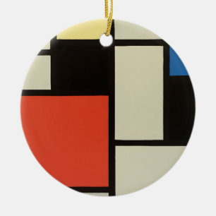 Mondriaanse samenstelling Moderne Abstracte schild Keramisch Ornament