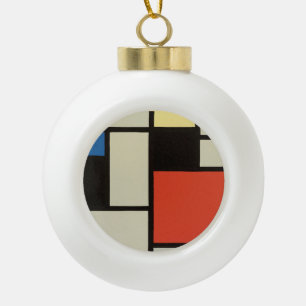 Mondriaanse samenstelling Moderne Abstracte schild Keramische Bal Ornament