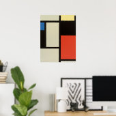 Mondriaanse samenstelling Moderne Abstracte schild Poster (Thuiskantoor)