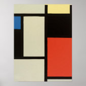 Mondriaanse samenstelling Moderne Abstracte schild Poster (Voorkant)